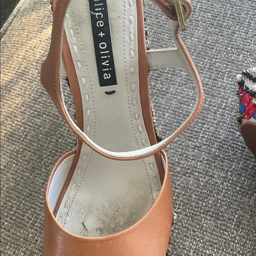 Alice + Olivia Multicolor Beaded Wedges - Picture 2 of 4